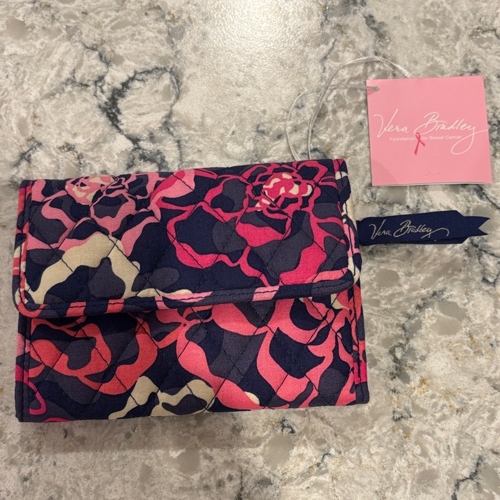 Vera Bradley Pink and Navy Floral Wallet